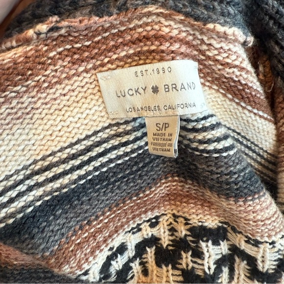 Lucky Brand Multicolor Patterned Cardigan Sweater Size Small - Picture 2 of 7